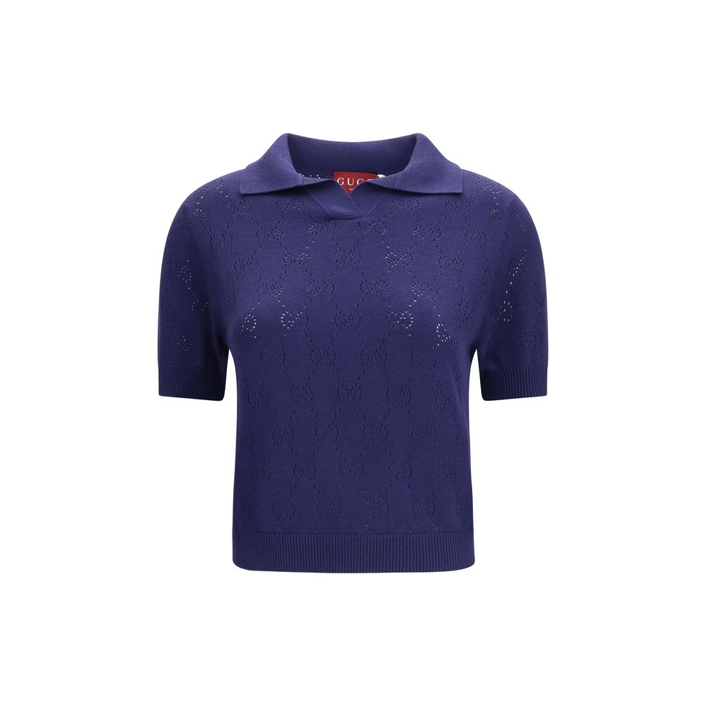 Gucci Blue Silk Top